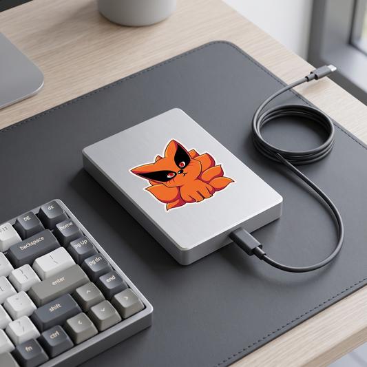 Kurama Nine Tails Anime Vinyl Sticker lifestyle photo Devbu Store