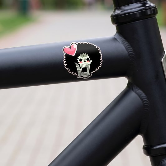 Brook Anime Vinyl Sticker lifestyle photo Devbu Store