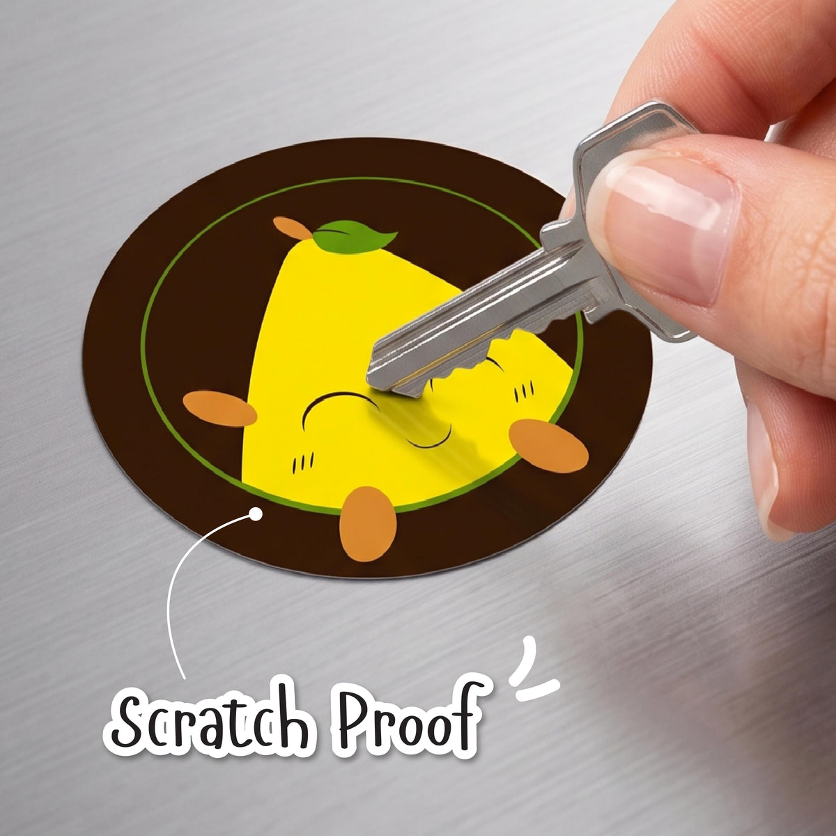 Scratch proof vinyl sticker key test Devbu Store