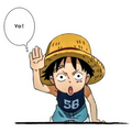 Young Luffy Anime Vinyl Sticker