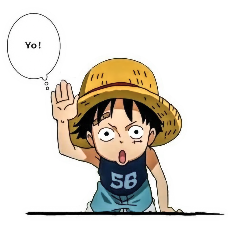 Young Luffy Anime Vinyl Sticker