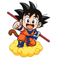Kid Goku Nimbus Anime Vinyl Sticker