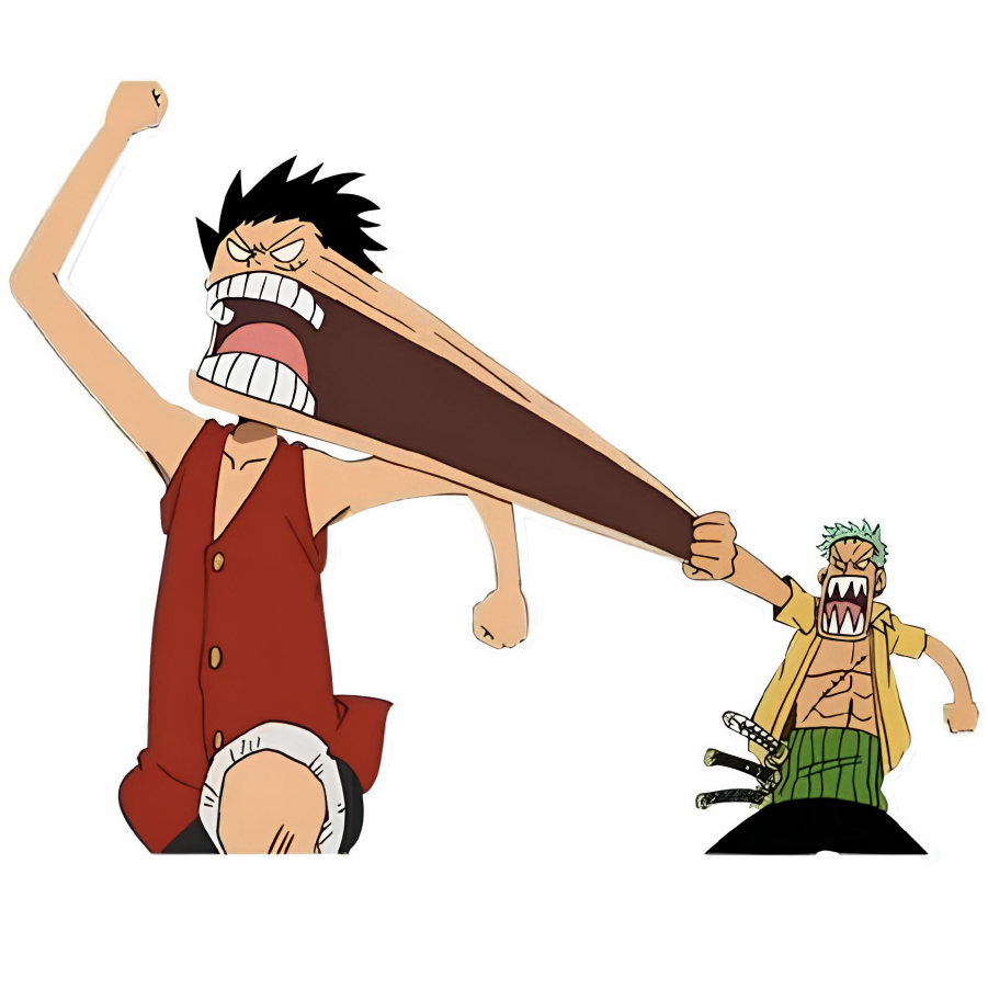 Luffy Gear Punch Zoro Anime Vinyl Sticker