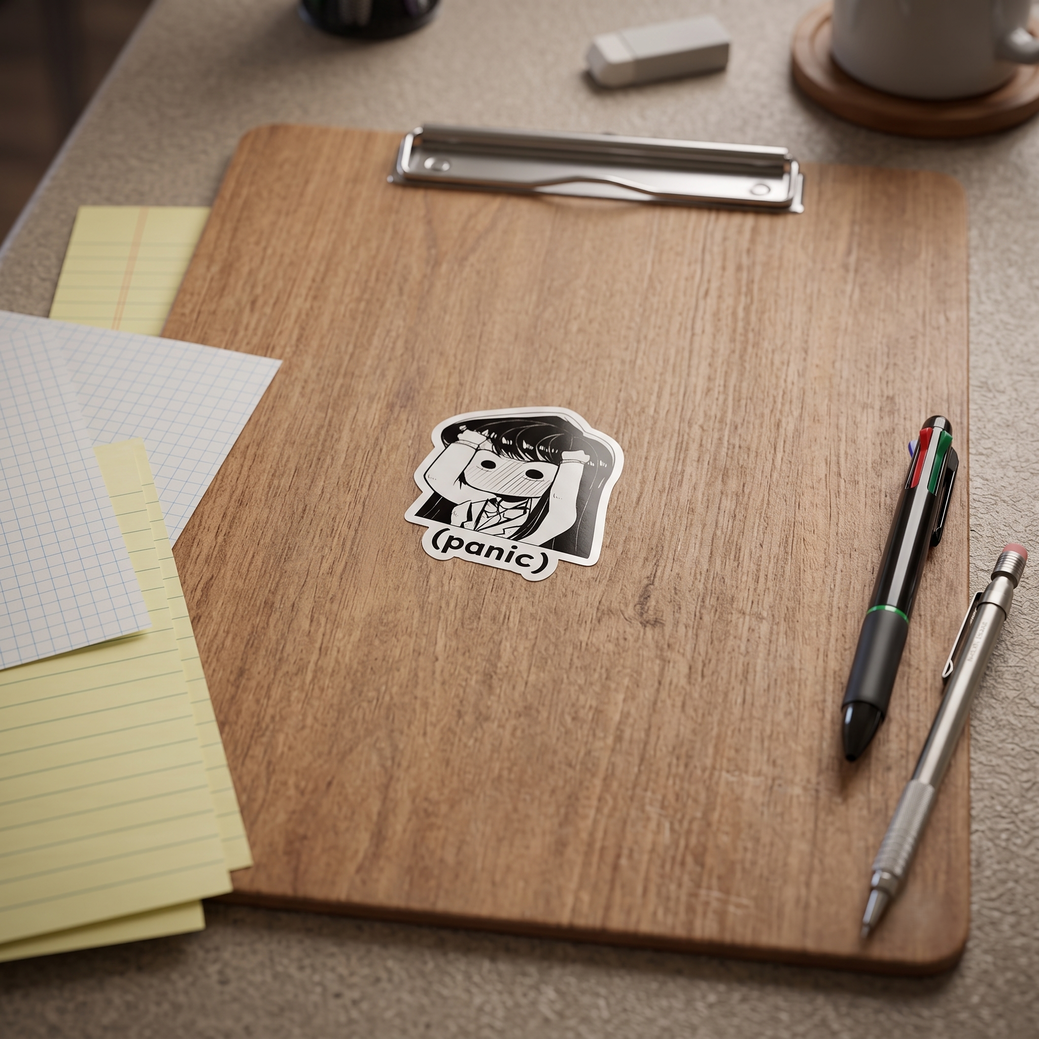 Komi Panic Meme Anime Vinyl Sticker