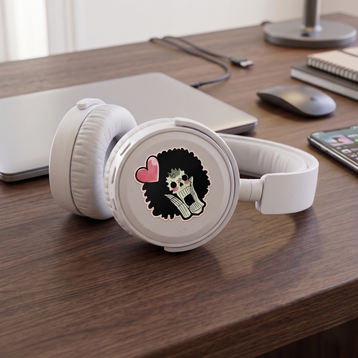 Brook Anime Vinyl Sticker close up view Devbu Store