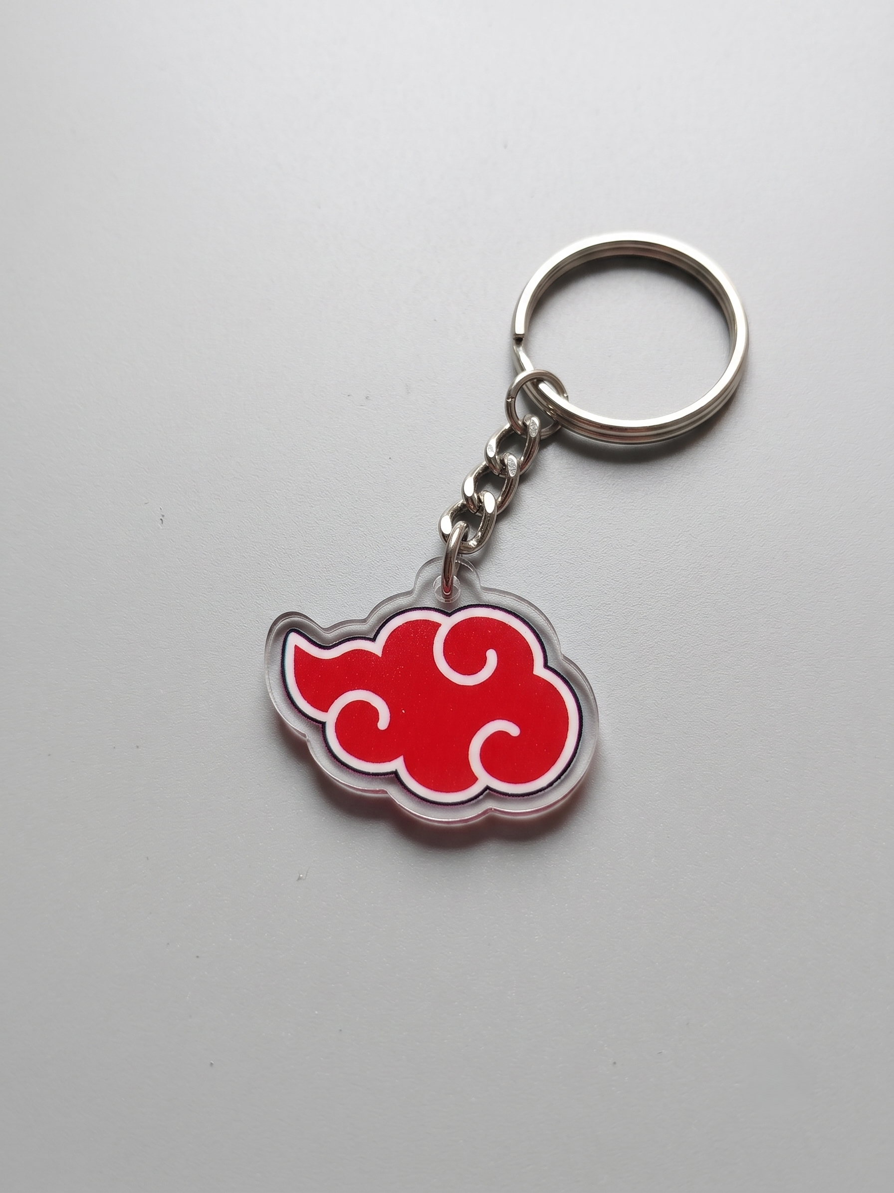 Akatsuki red cloud acrylic keychain anime accessory - Devbu Store