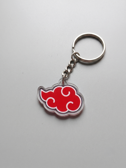 Akatsuki red cloud acrylic keychain anime accessory - Devbu Store