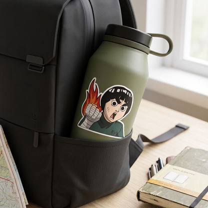 Rock Lee Anime Vinyl Sticker lifestyle photo Devbu Store