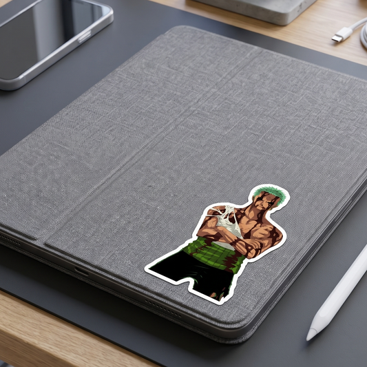 Zoro Anime Vinyl Sticker lifestyle photo Devbu Store