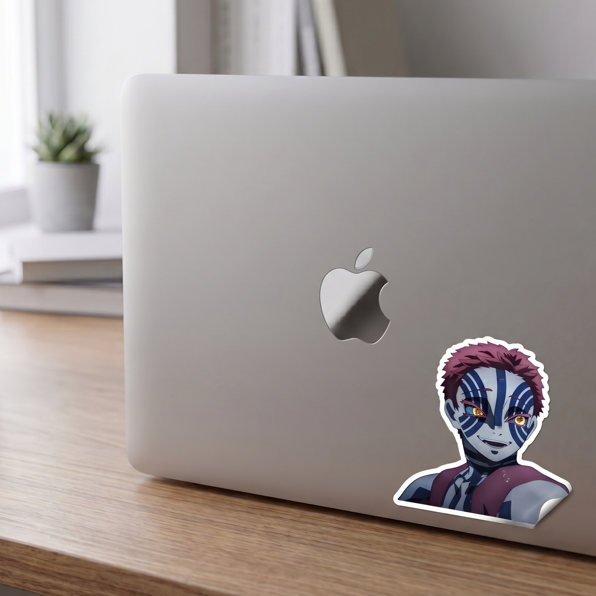Akaza Anime Vinyl Sticker lifestyle photo Devbu Store