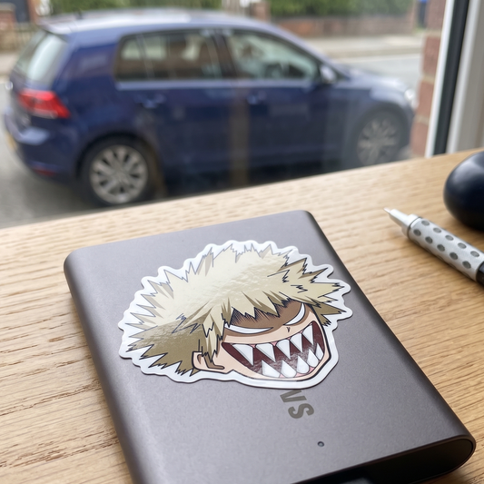Bakugo Anime Vinyl Sticker lifestyle photo Devbu Store