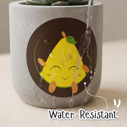 Water resistant vinyl sticker pour test Devbu Store
