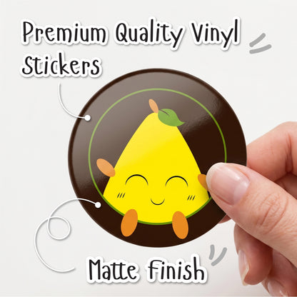 Matte finish vinyl sticker close up Devbu Store