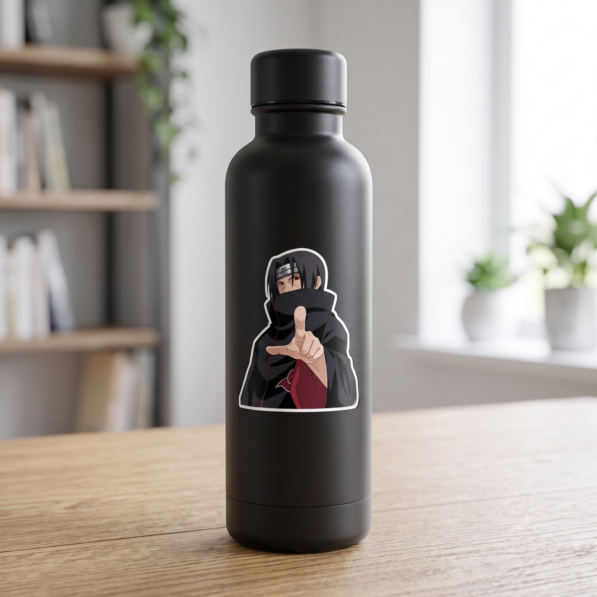 Itachi Uchiha Anime Vinyl Sticker close up view Devbu Store