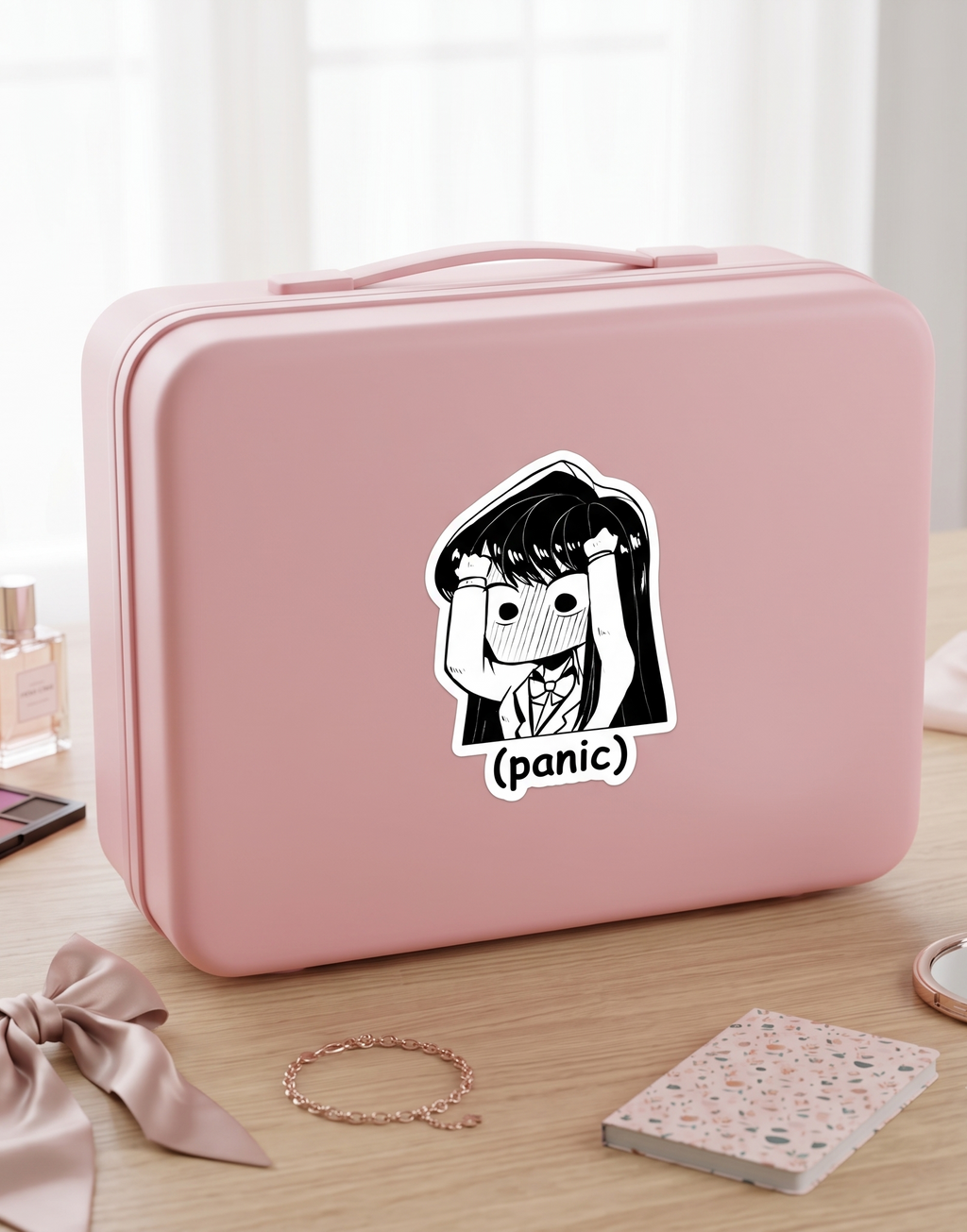 Komi Panic Meme Anime Vinyl Sticker