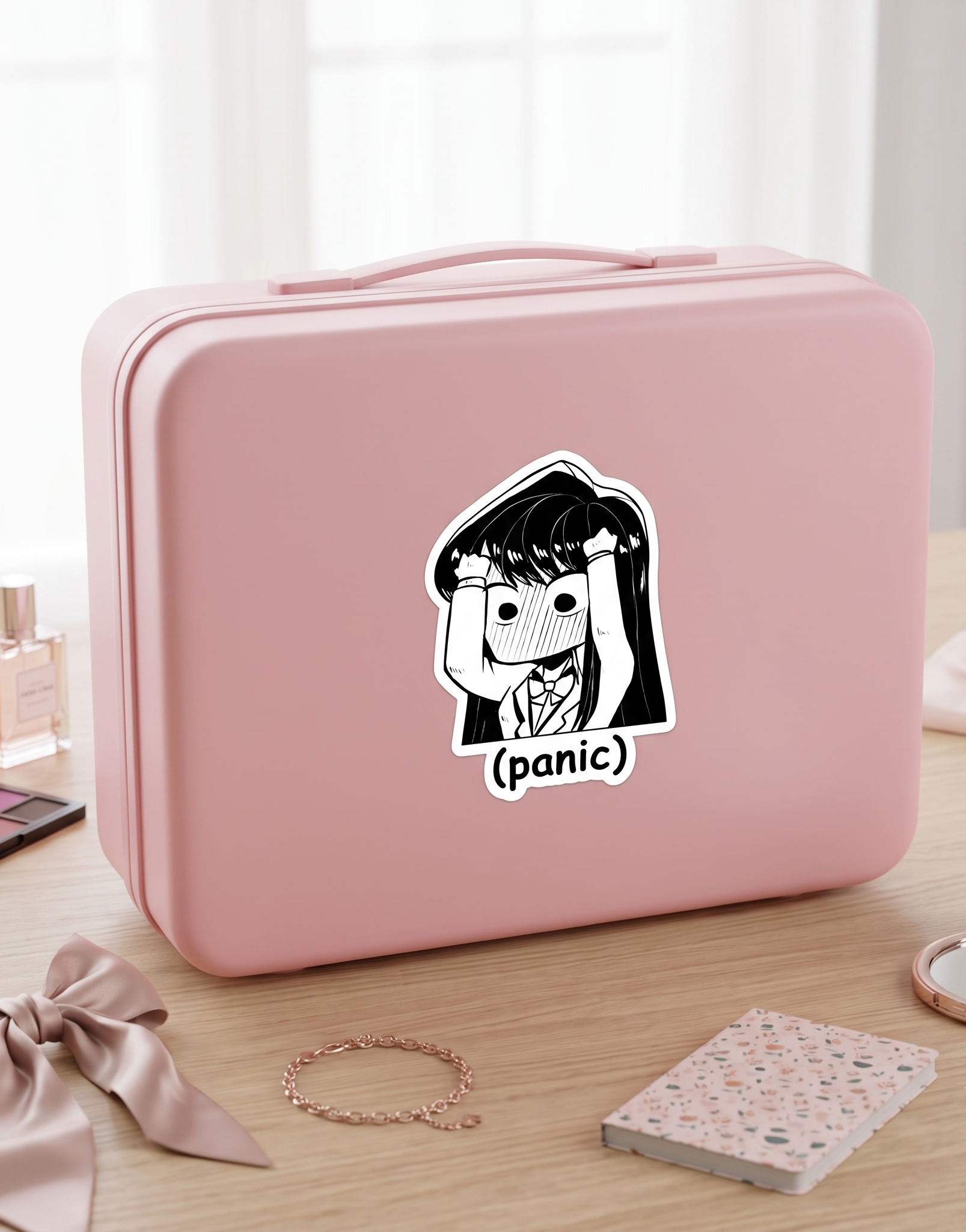 Komi Panic Meme Anime Vinyl Sticker