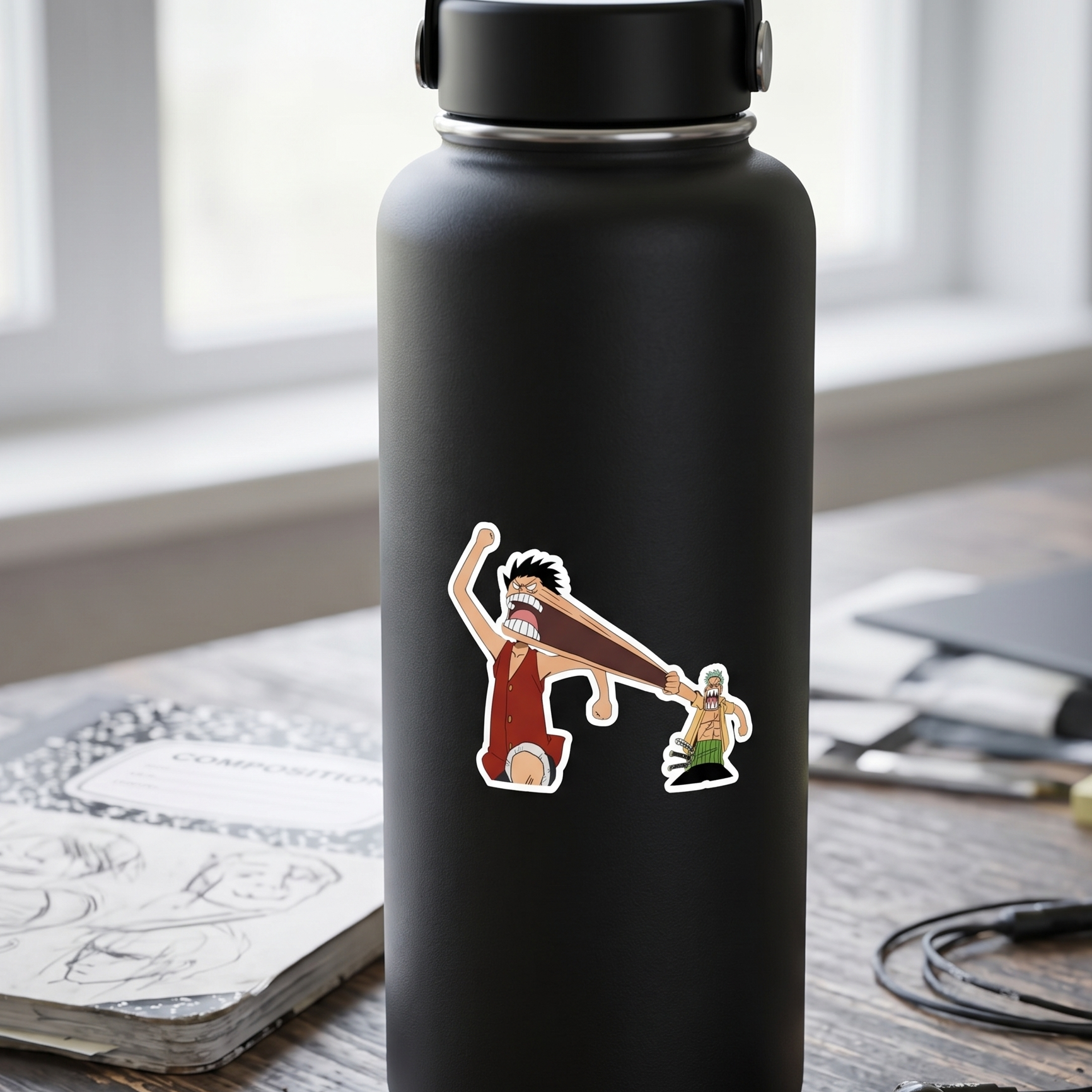 Luffy Gear Punch Zoro Anime Vinyl Sticker