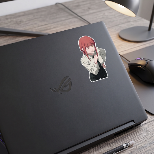 Makima Anime Vinyl Sticker lifestyle photo Devbu Store