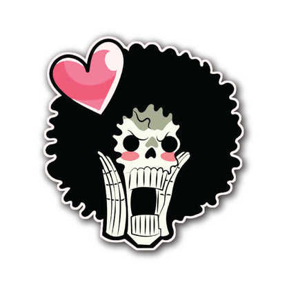 Brook Anime Vinyl Sticker front view Devbu Store