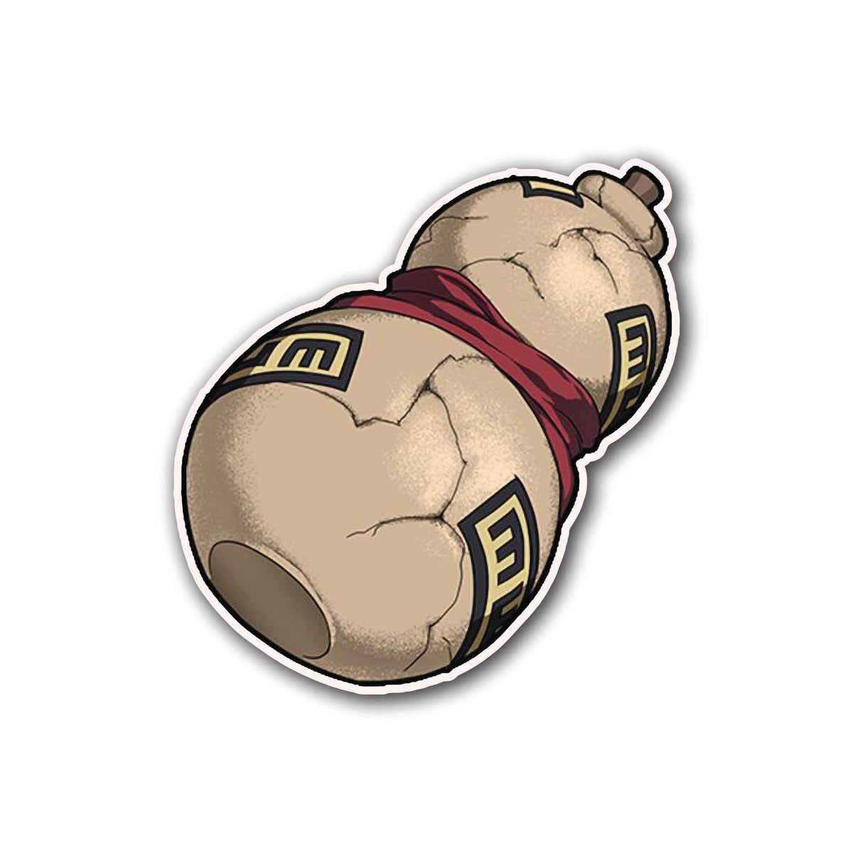 Gaara Sand Gourd Anime Vinyl Sticker front view Devbu Store