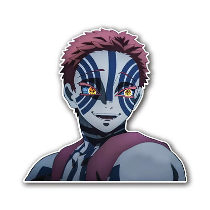 Akaza Anime Vinyl Sticker front view Devbu Store