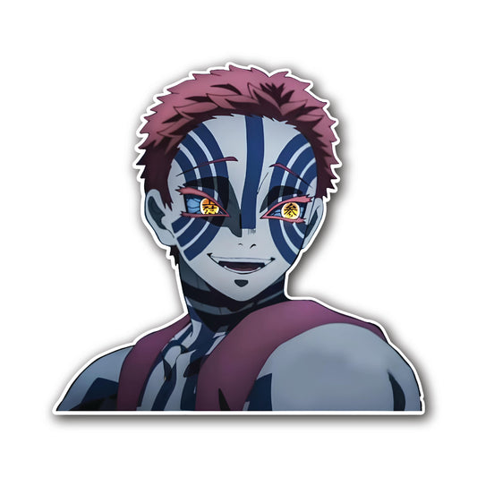 Akaza Anime Vinyl Sticker front view Devbu Store