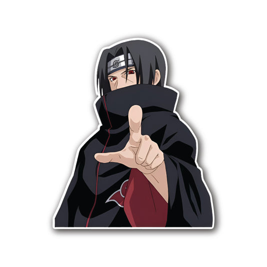 Itachi Uchiha Anime Vinyl Sticker front view Devbu Store