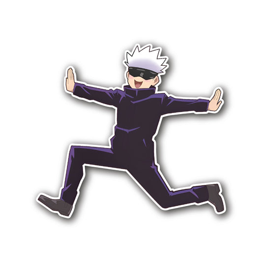 Gojo Satoru Anime Vinyl Sticker front view Devbu Store