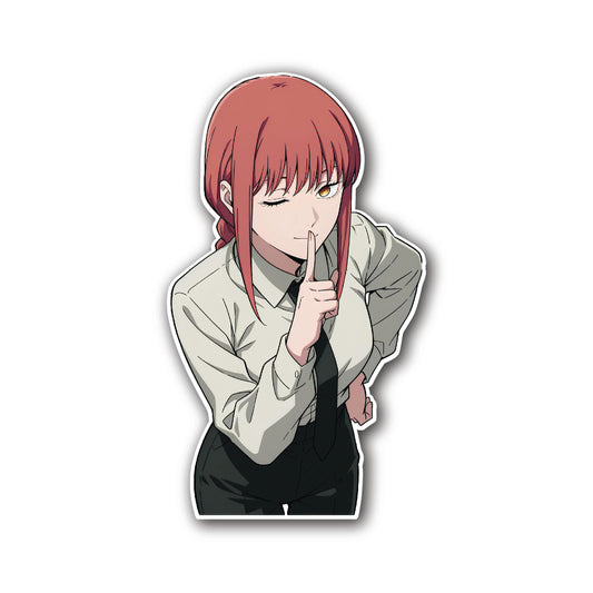 Makima Anime Vinyl Sticker front view Devbu Store
