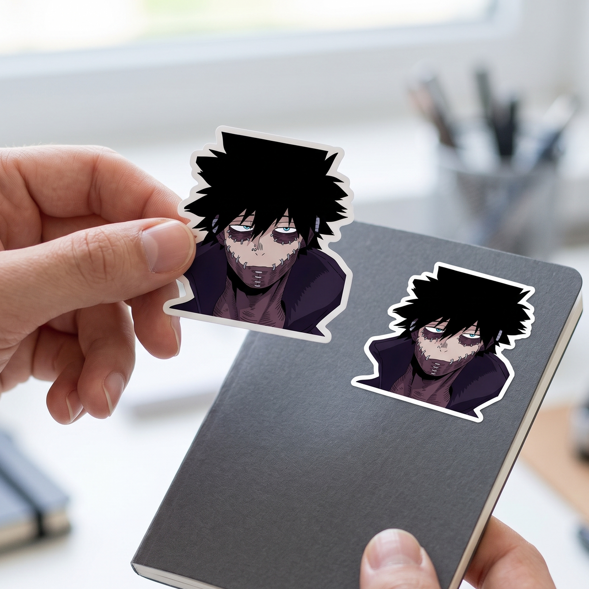 Dabi Anime Vinyl Sticker close up view Devbu Store